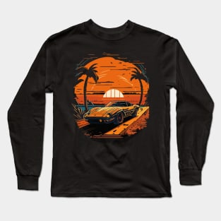 Car Sunset Long Sleeve T-Shirt
